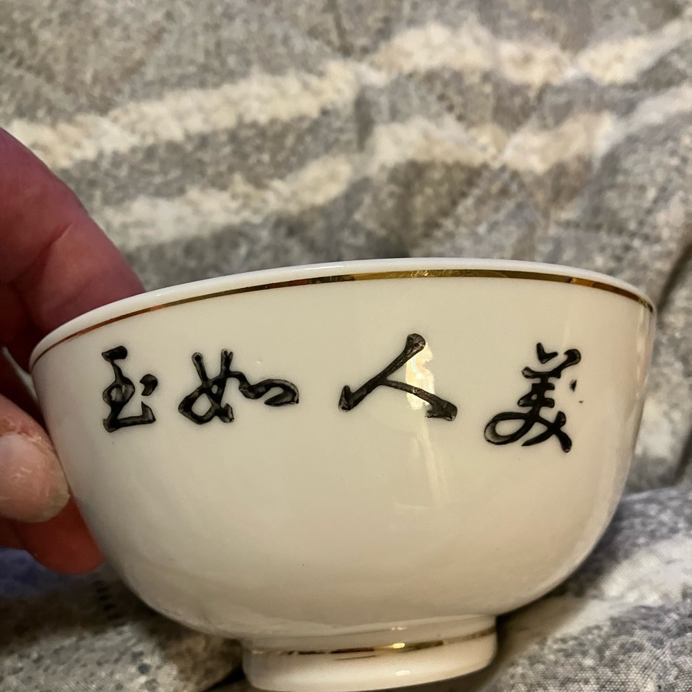 Mid Century Chinese Chinoiserie Porcelain Rice Bowls - Picture 9 of 10